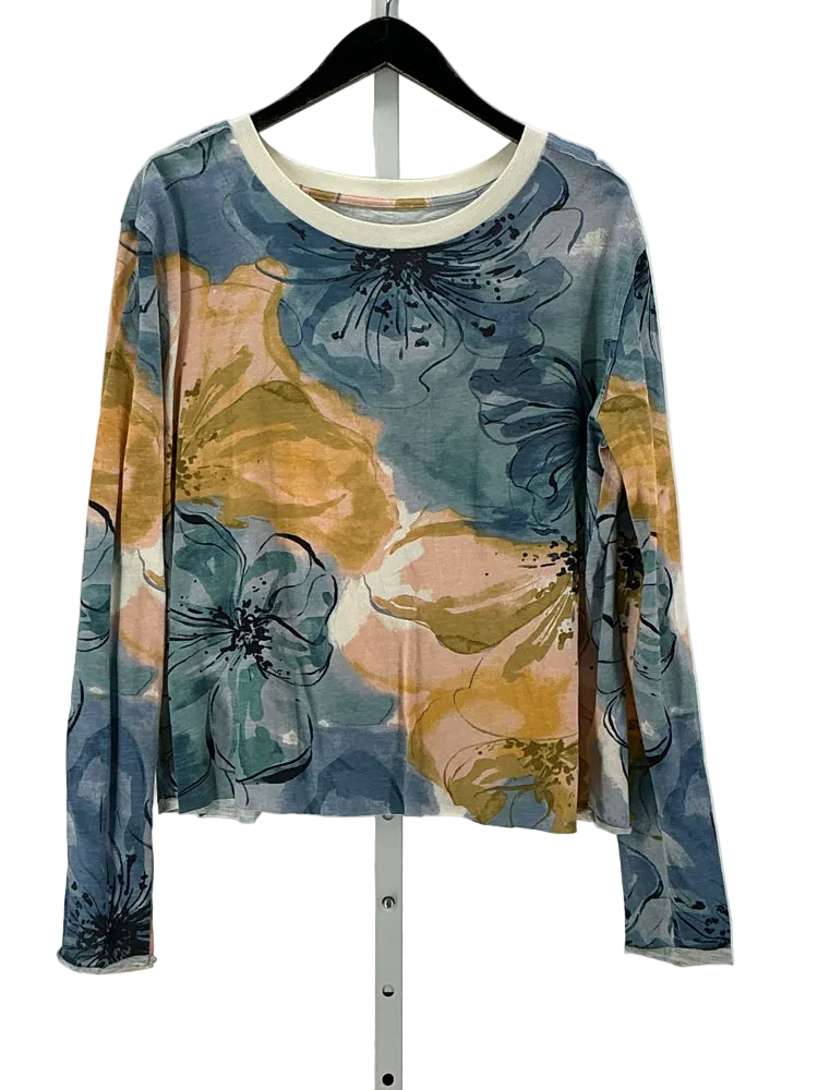 Maeve Size L Blue Multi Shirt