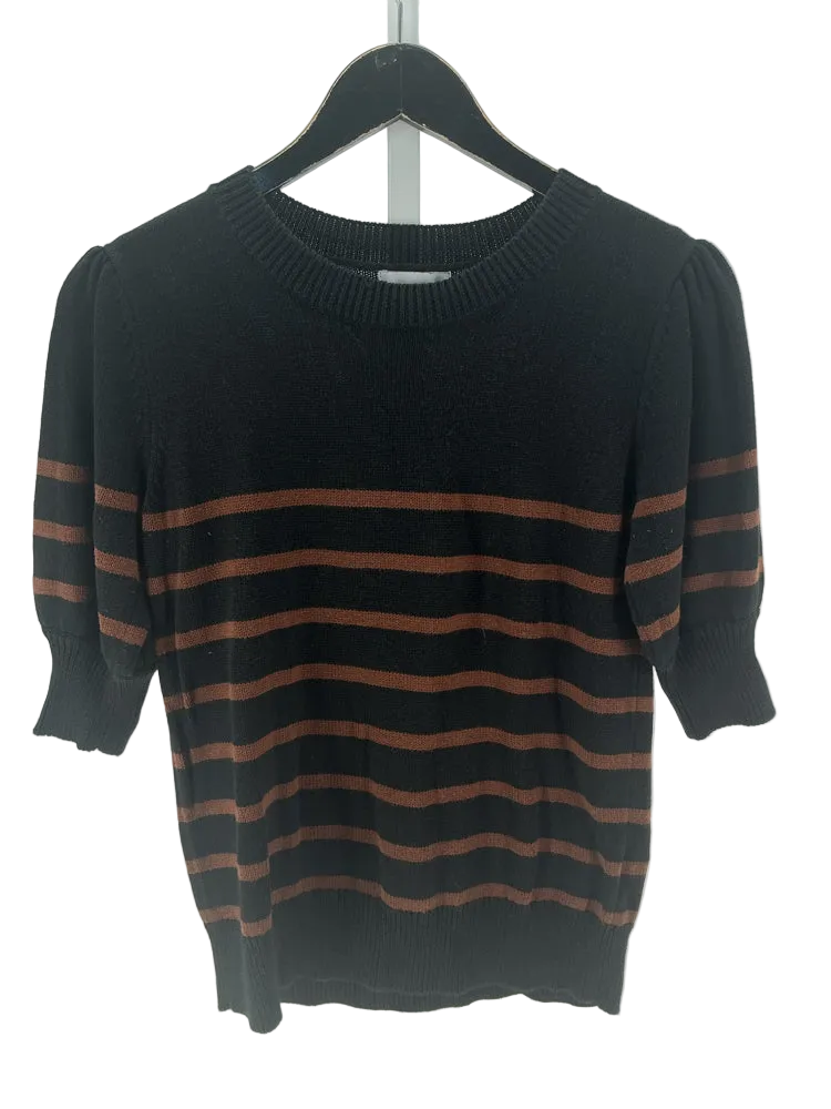 Evereve Size XS Black & Brown Sweater