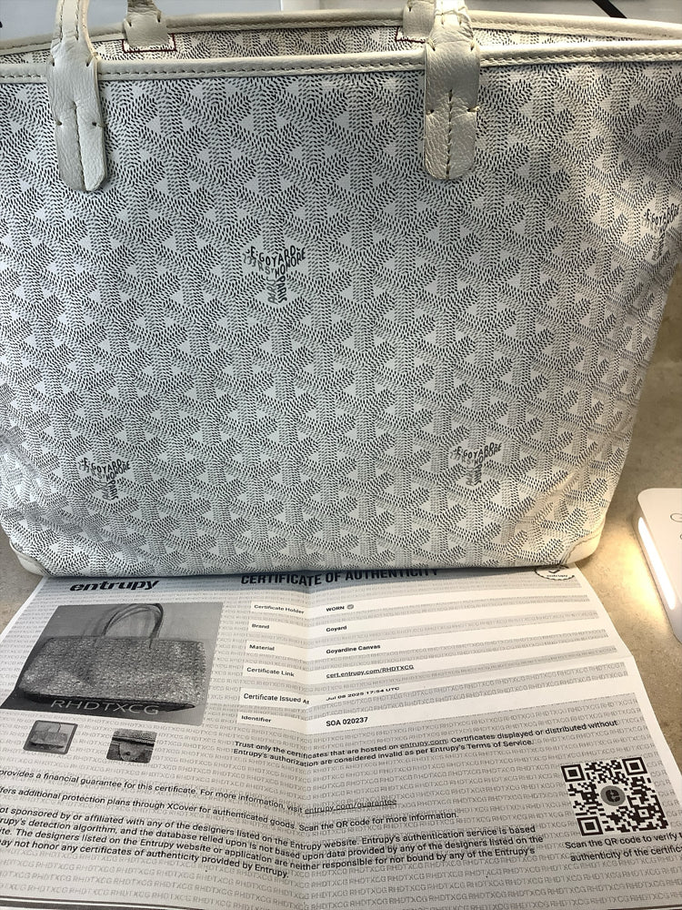 Goyard White & Gray Artois PM Handbags