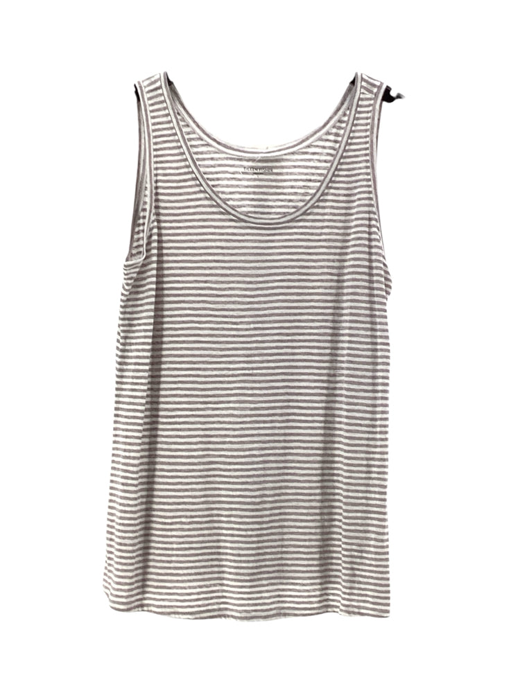 Eileen Fisher Size L Gray & White Tank Top