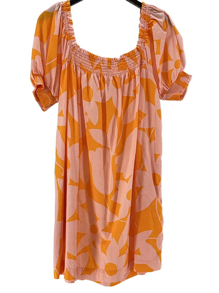 Free People Size XL Orange & Pink Dress