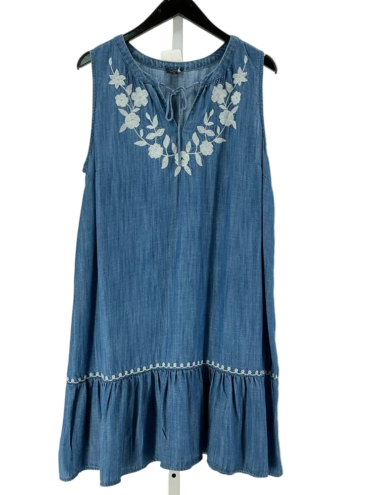 Talbots Size XLP Blue & White Dress