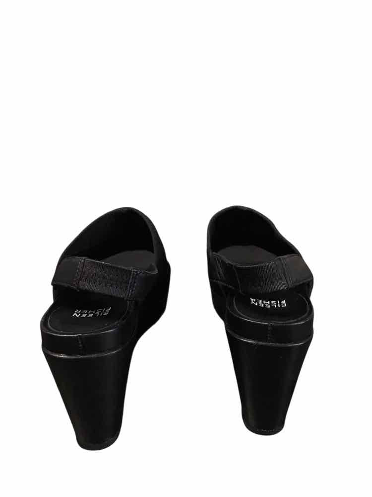 Eileen Fisher Shoe Size 7 Black Wedges