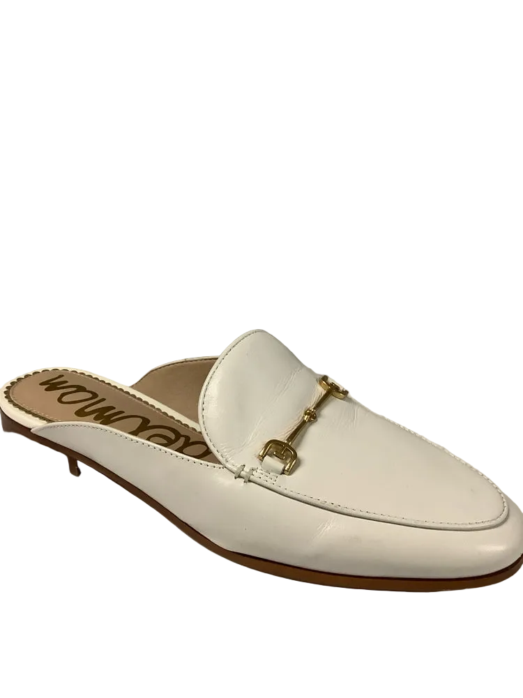 Sam Edelman Shoe Size 8.5 White Linnie Mules