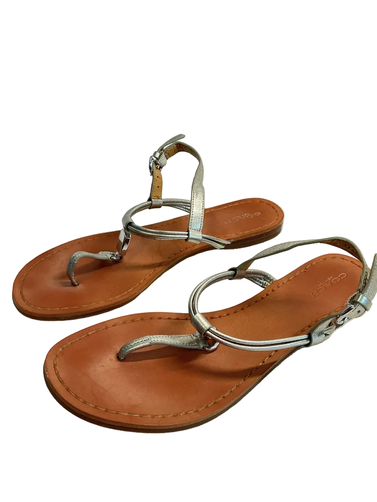 Coach Shoe Size 7.5 Silver Sandals