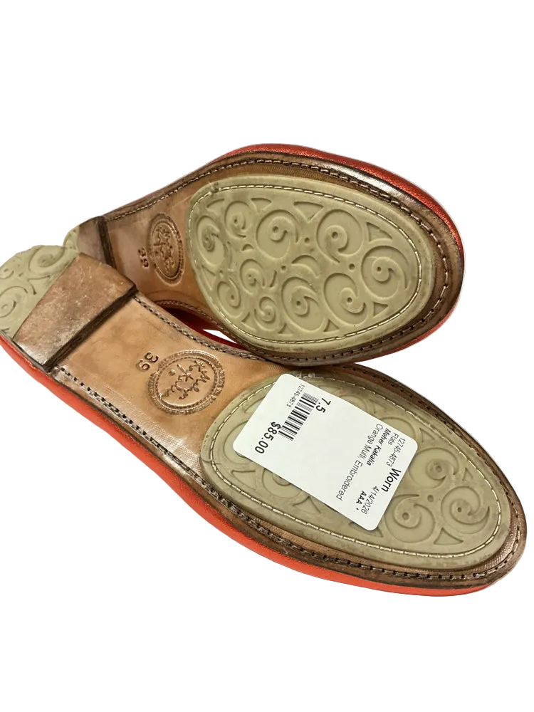Meher Kakalia Shoe Size 7.5 Orange Multi Flats
