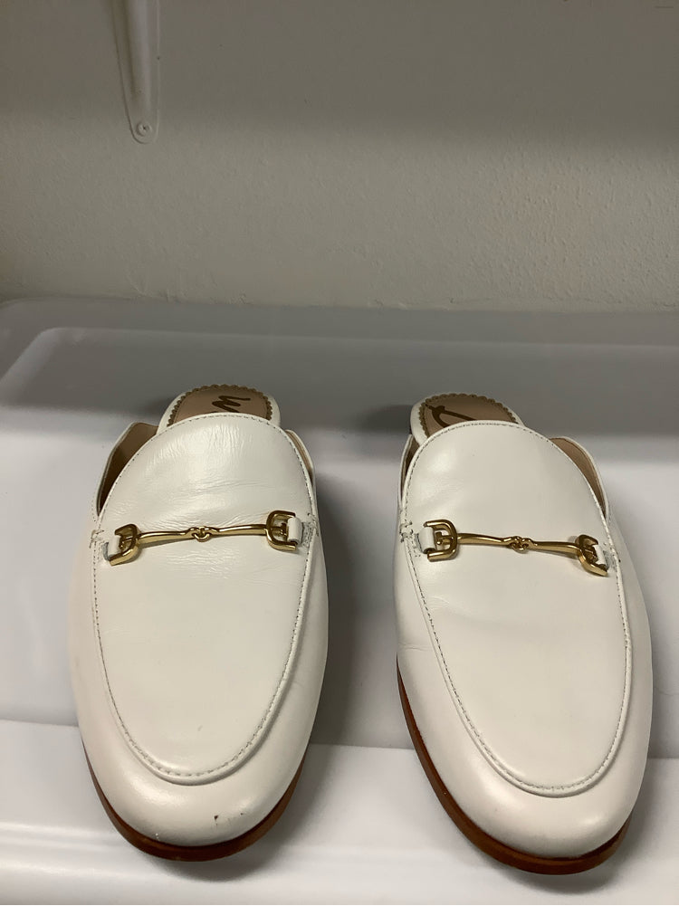 Sam Edelman Shoe Size 8.5 White Linnie Mules