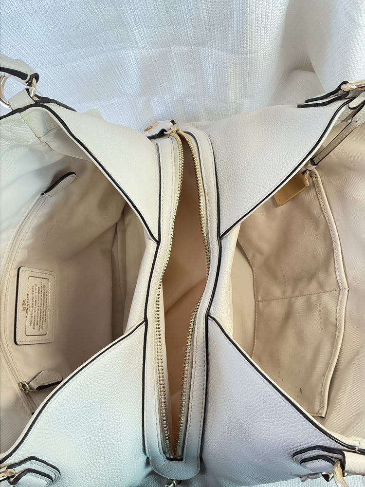 Coach White Edie Handbags