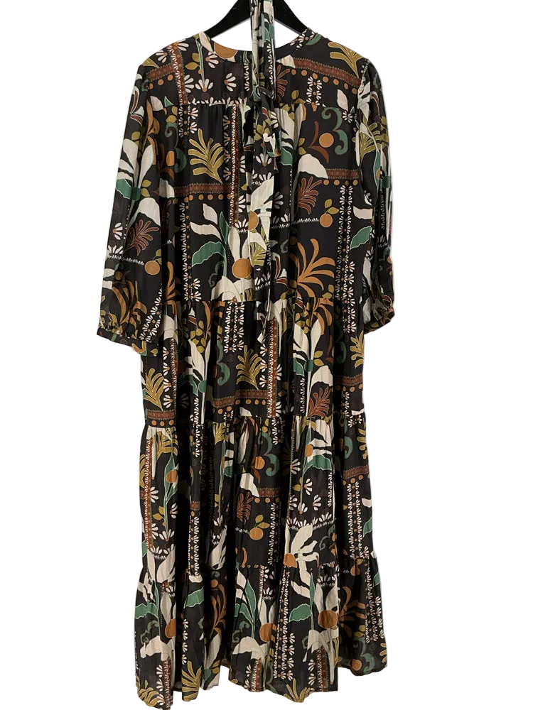 Velvet by Graham Spencer Size XL Brown Multi JOHANNA Dress