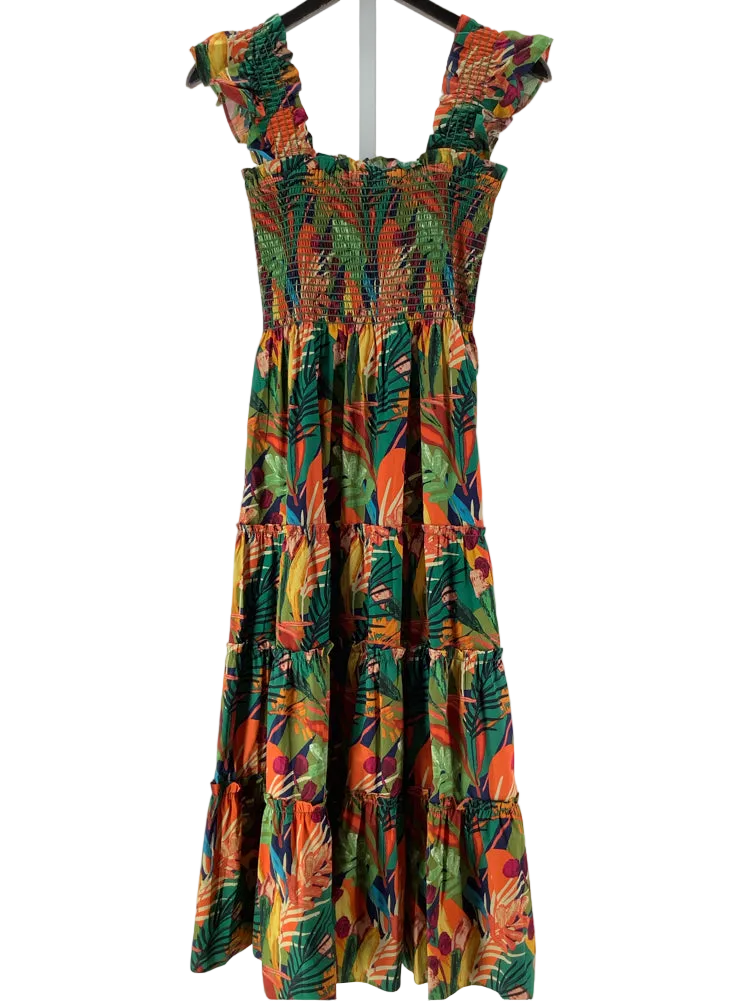 o.p.t Size L Green multi Dress