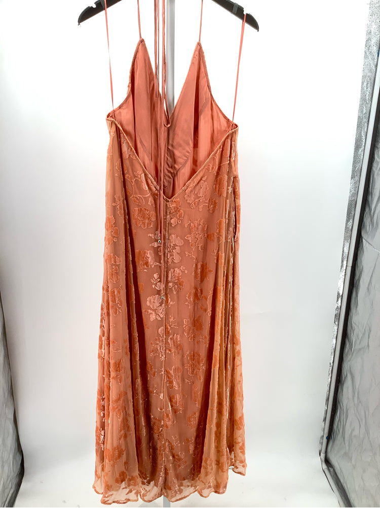 Free People Size M Orange Catalina Dress
