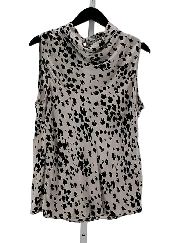 Trina Turk Size L Black & Cream Shirt