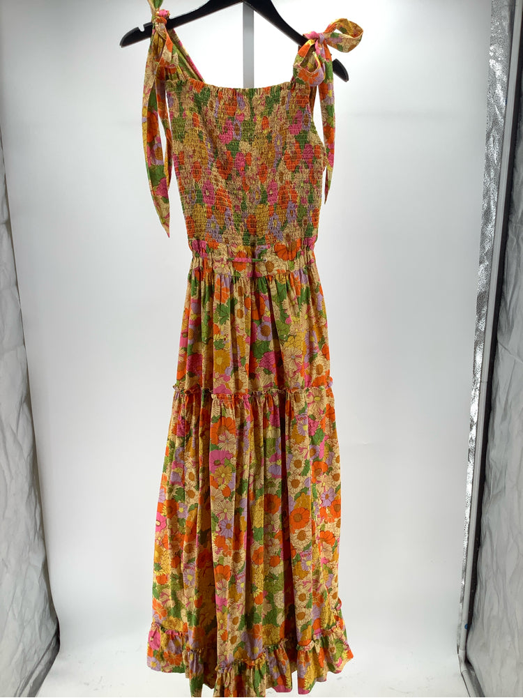 Free People Size M Yellow Multi BALI Dress