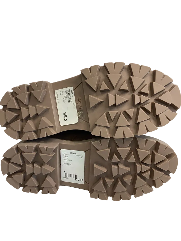 Schutz Shoe Size 7 Taupe Billie Booties