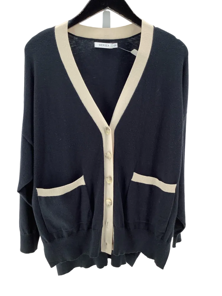 Mer Sea Size One Size Navy & Cream Sweater