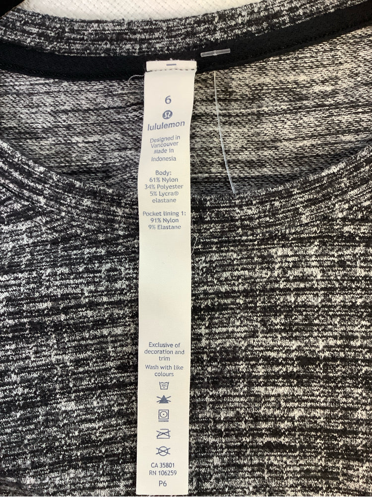 lululemon Size 6 Black & White Shirt