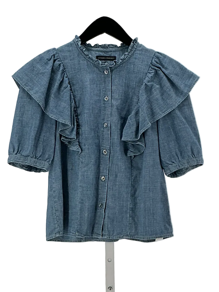 Citizens of Humanity Size XS Blue Jolene Shirt