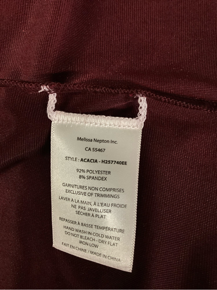 Melissa Nepton Size L Burgundy Acacia Shirt