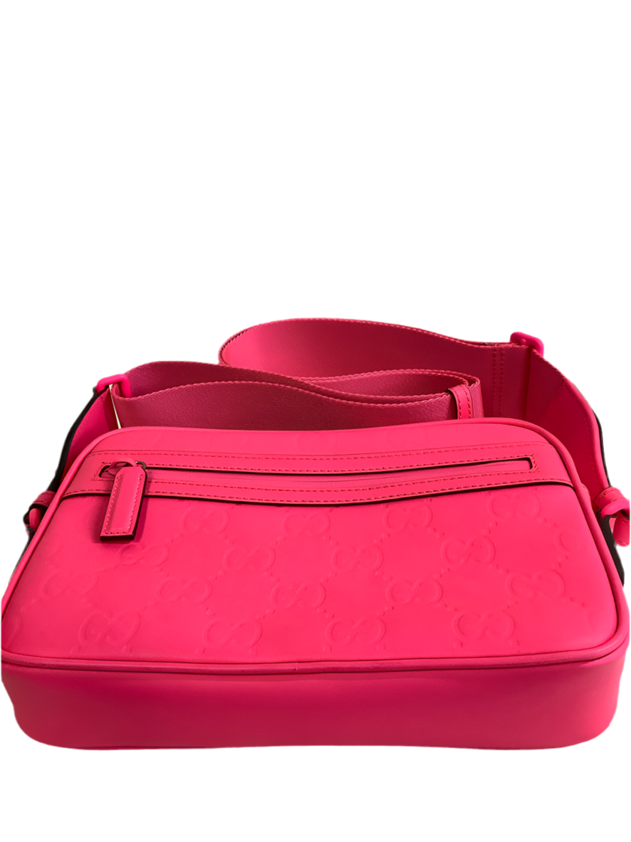 Gucci Hot Pink Rubber Effect Handbags
