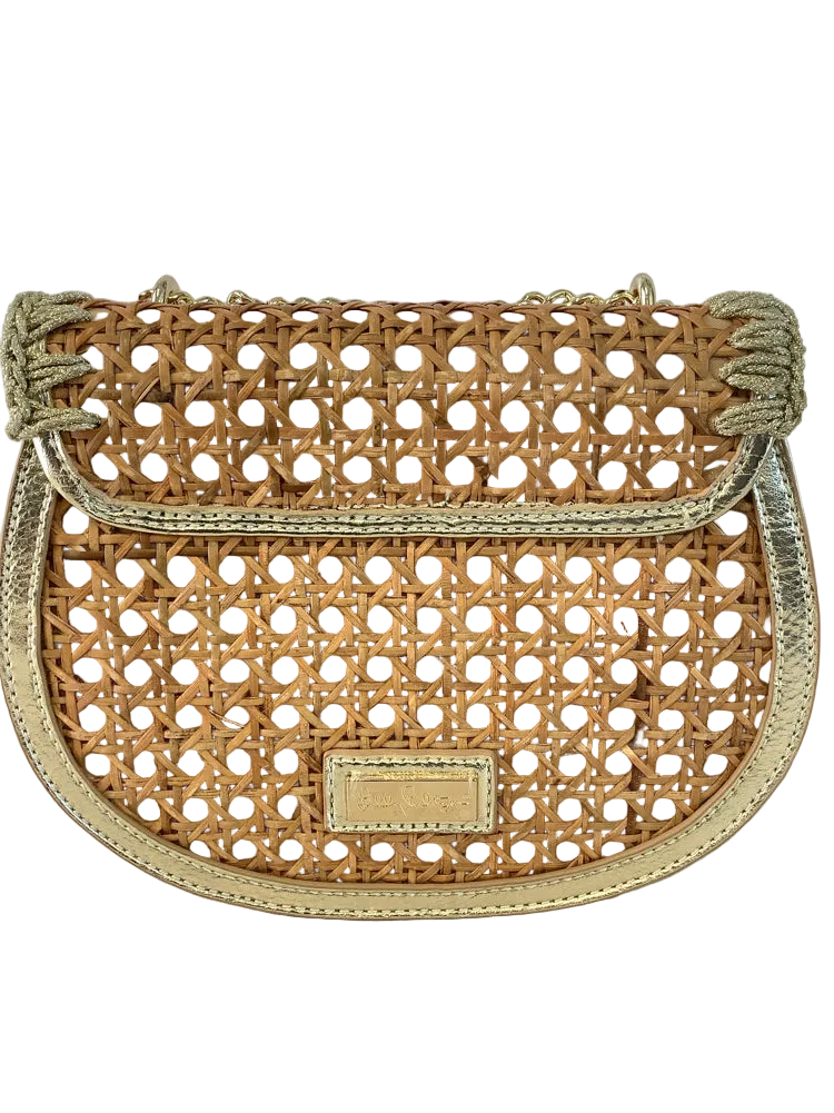 Lilly Pulitzer Tan & Gold Handbags