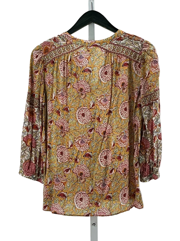 ba&sh Size S Yellow Multi Shirt