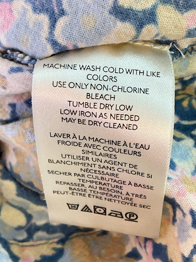 Free People Size M Blue Multi Shirt