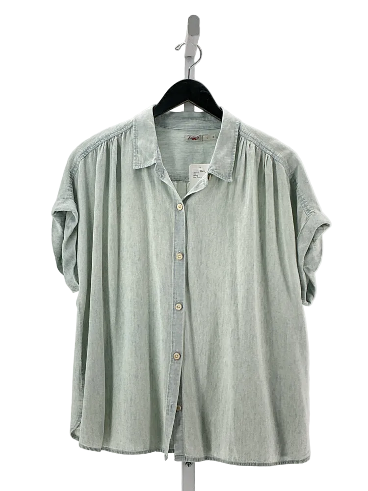 Faherty Size L Blue Shirt