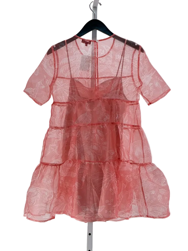 Staud Size S Pink & White Dress