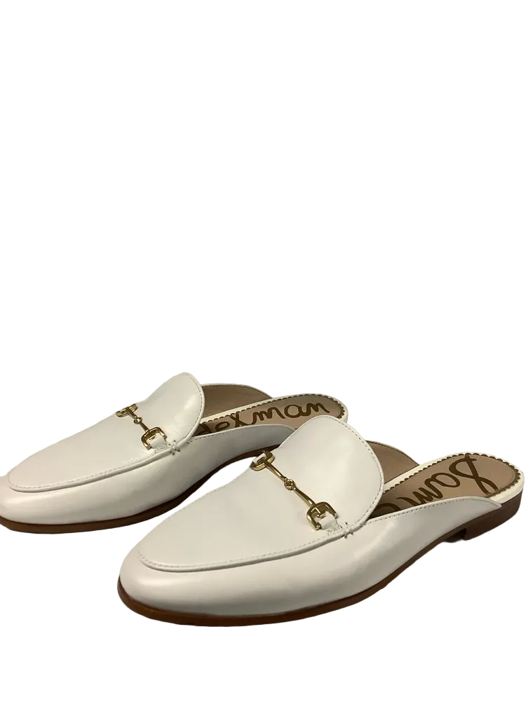 Sam Edelman Shoe Size 8.5 White Linnie Mules
