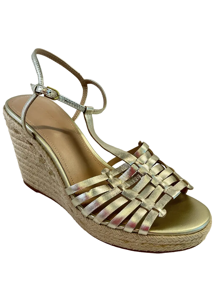 Boden Shoe Size 8/8.5 Gold Wedges