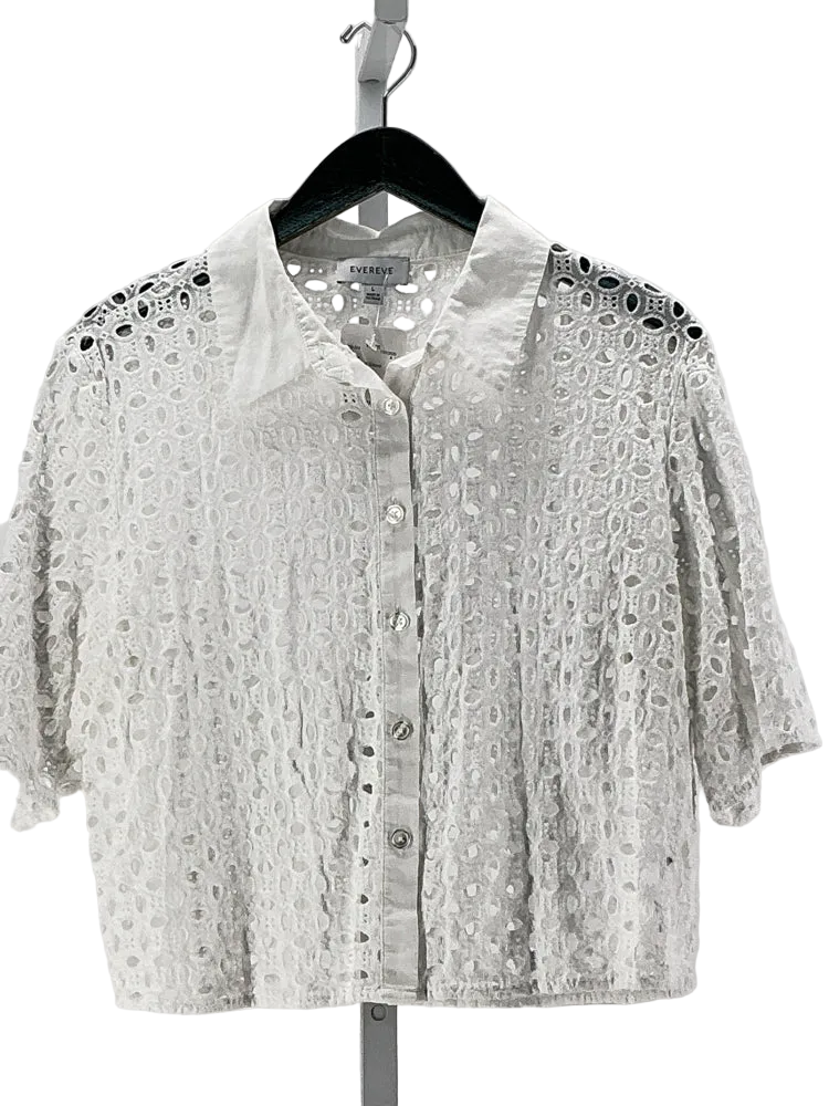 Evereve Size L White Shirt