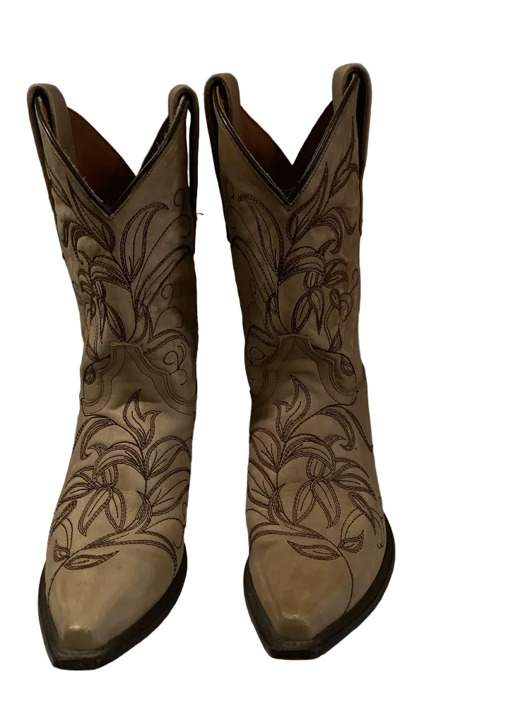 Dan Post Shoe Size 8 Tan & Brown Boots