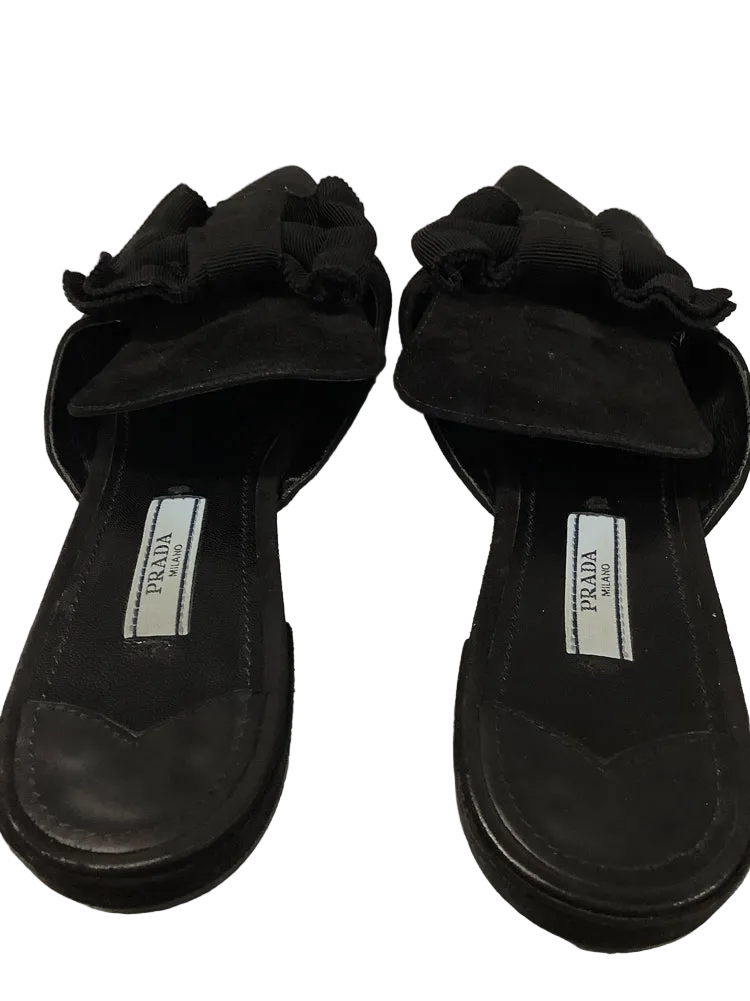 Prada Shoe Size 7.5 Black Mules