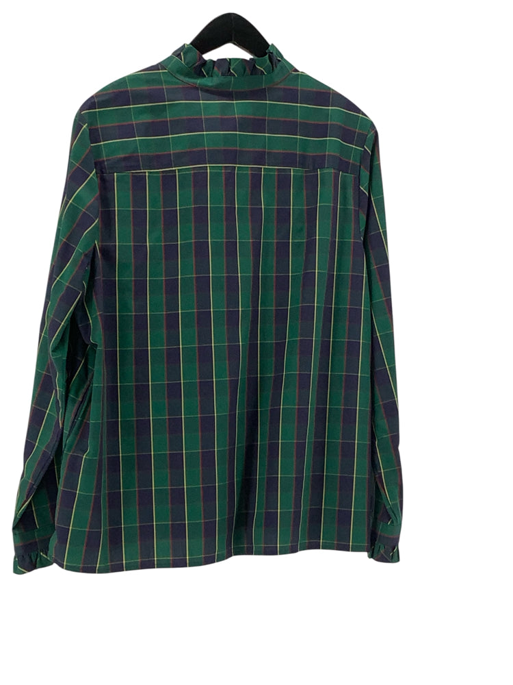 Foxcroft Size L Green multi Shirt