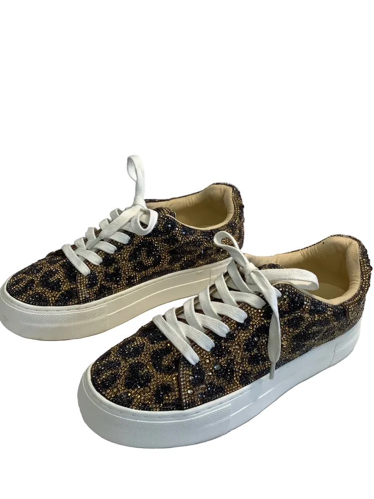 Betsey Johnson Shoe Size 6.5 Brown Multi Sneakers