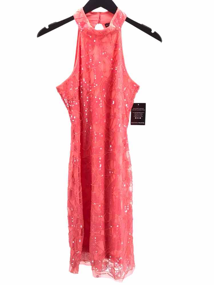 Boston Proper Size 4 Orange Dress