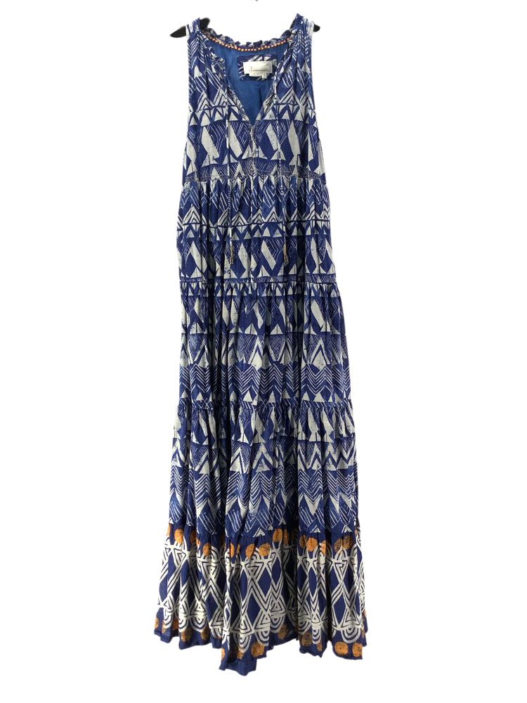 B and K Size S Blue Multi Diaz Dress