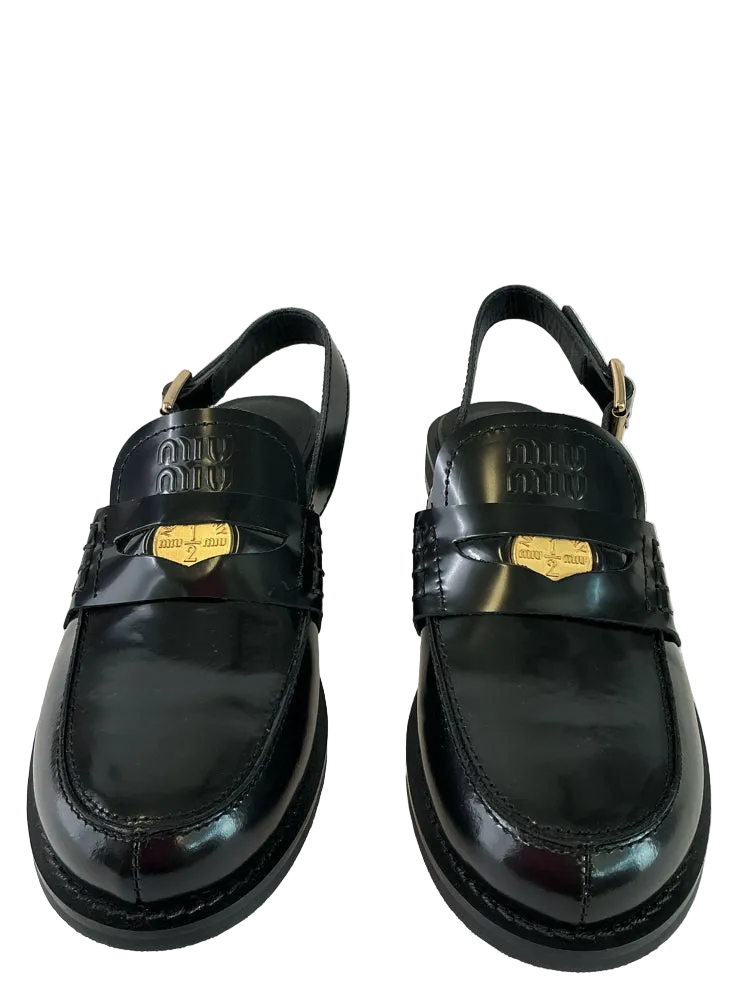 miu miu Shoe Size 7 Black Loafers