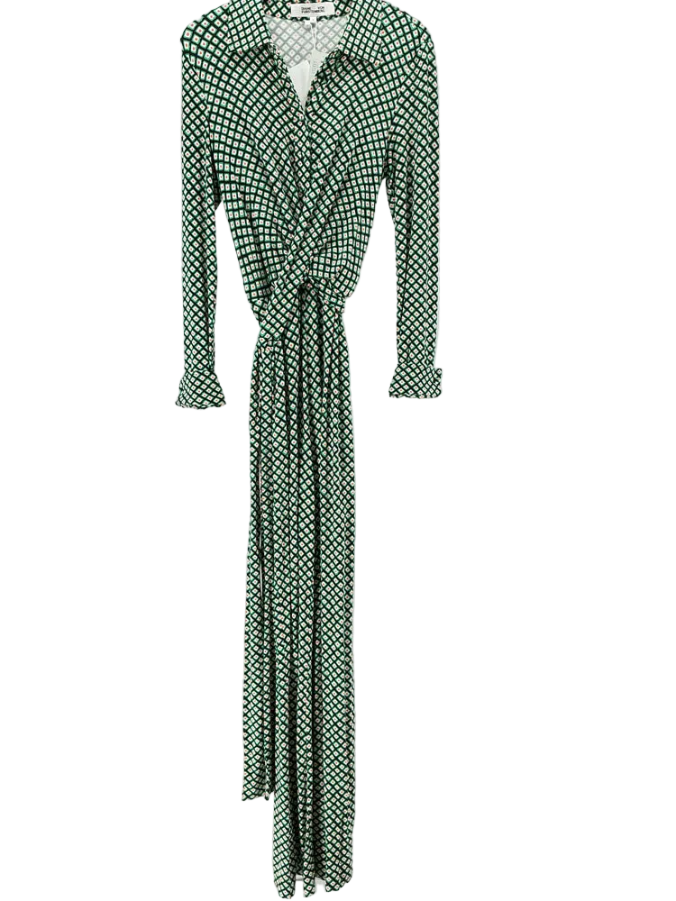 Diane VonFurstenberg Size M Green multi MICHELLE Jumpsuit