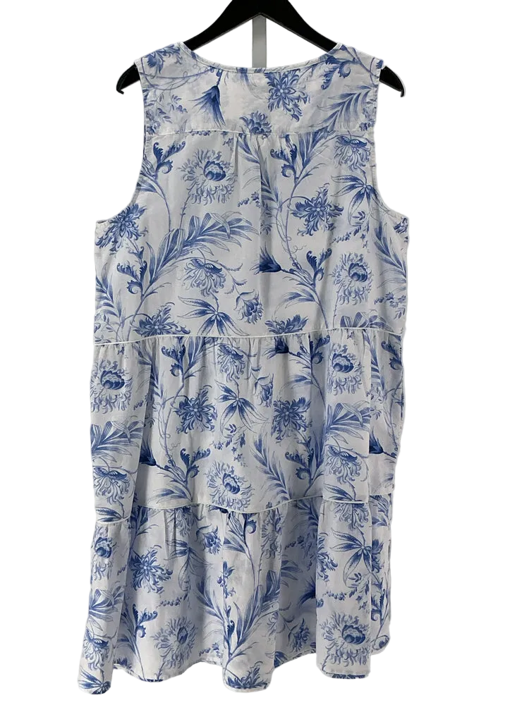 Talbots Size XLP Blue & White Dress