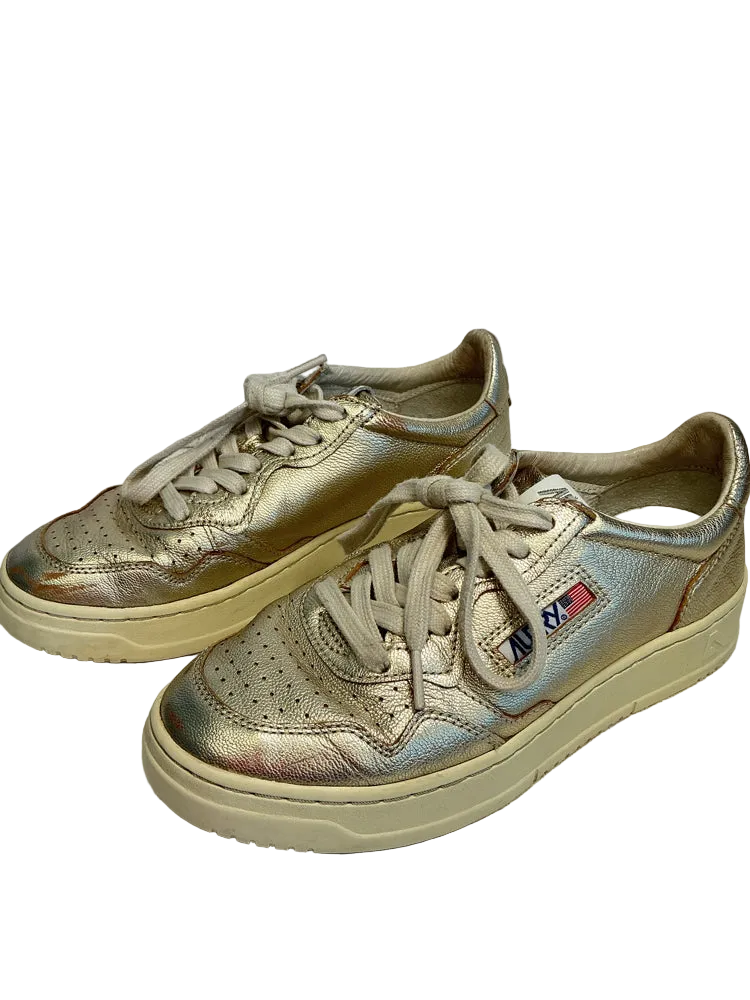 Autry Shoe Size 8 Gold Sneakers