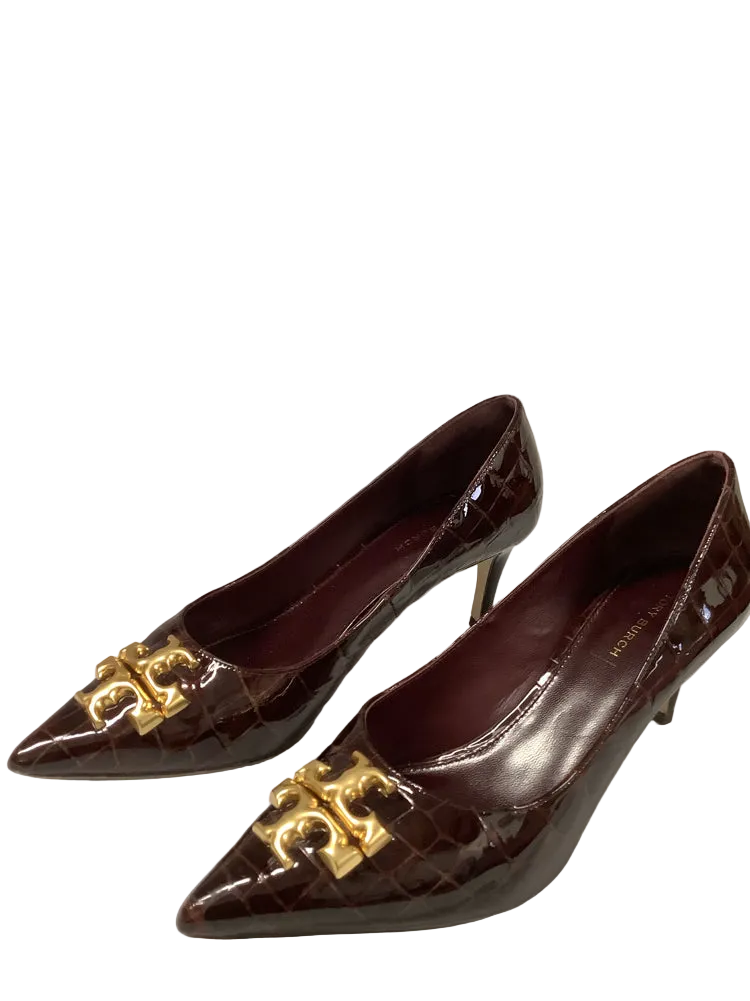 Tory Burch Shoe Size 7.5 Burgundy Eleanor Heels