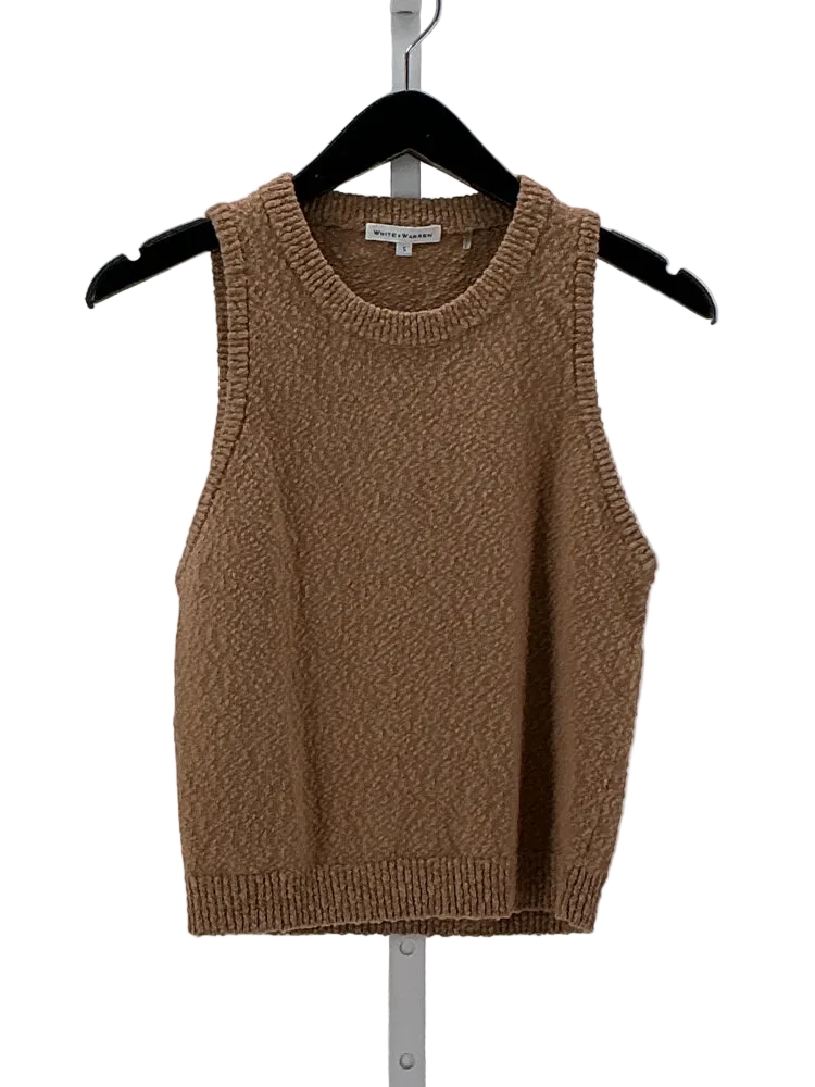 White + Warren Size S Brown Tank Top