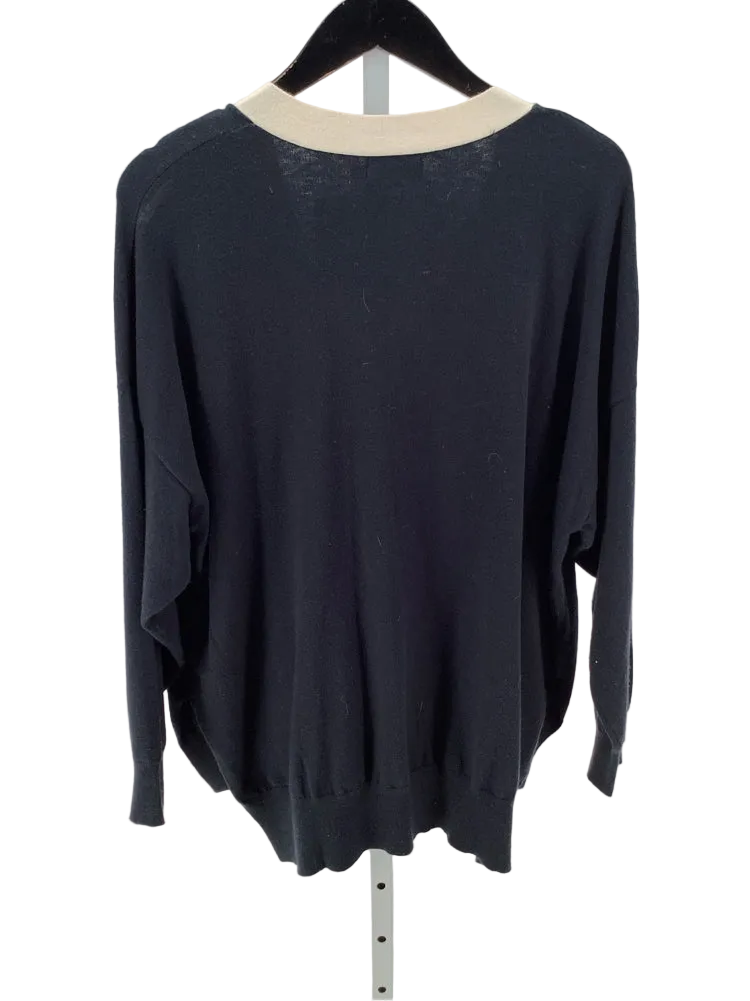 Mer Sea Size One Size Navy & Cream Sweater