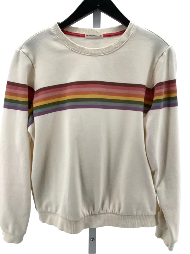 Marine Layer Size M Cream multi Sweatshirt