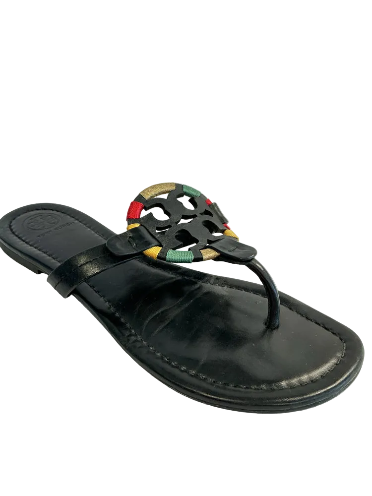 Tory Burch Shoe Size 8.5 Black multi Sandals