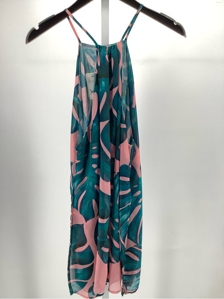 mumu Size S Green & Pink Byron Dress