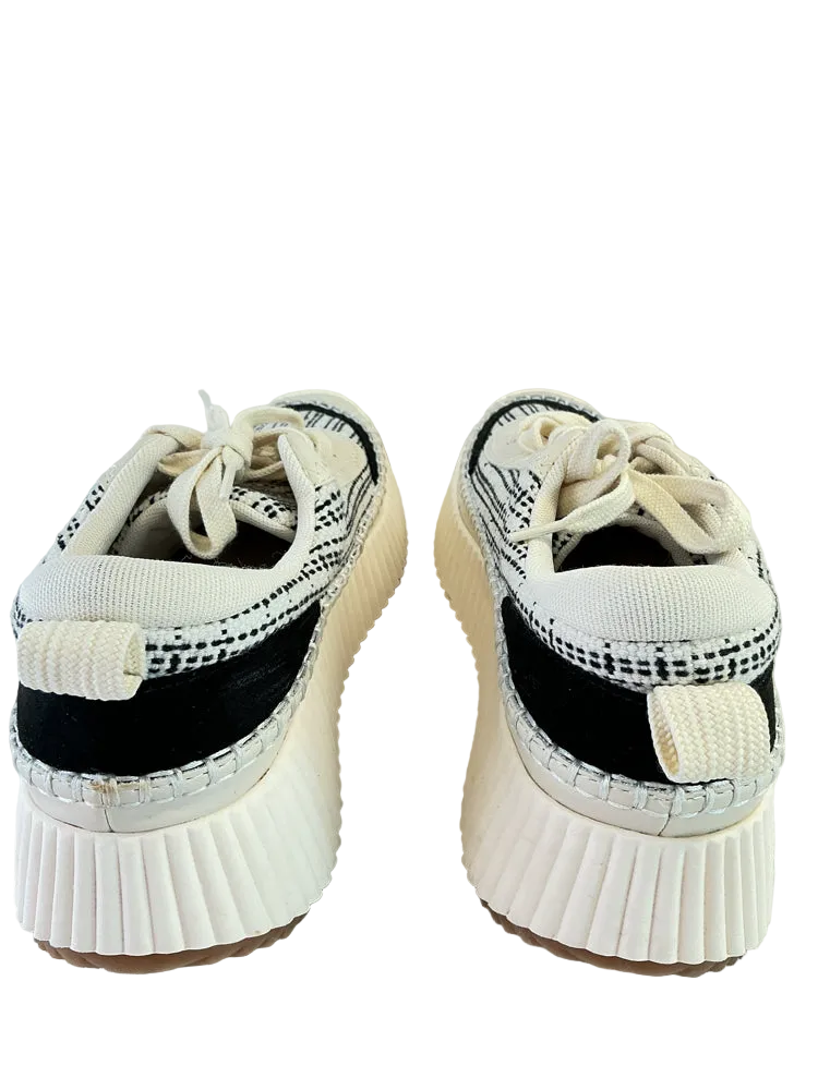 Dolce Vita Shoe Size 7.5 Cream & Black Dannis Sneakers