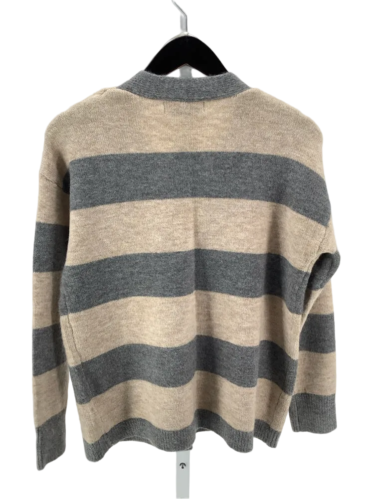 John & Jenn Size XS Gray & Tan Cardigan