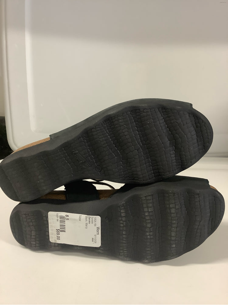 Dansko Shoe Size 8.5 Black Marcy Sandals